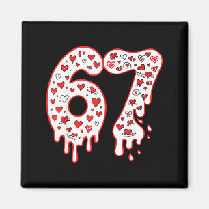 67 Ice Cream Drip Meme Six Seven Gen Alpha Valenti Magnet