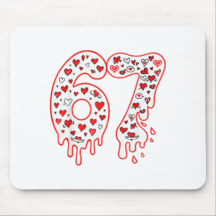 67 Ice Cream Drip Meme Six Seven Gen Alpha Valenti Mouse Pad
