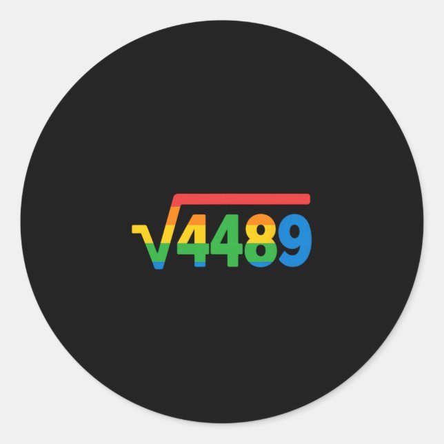 67 Ice Cream Drip Meme Square Root 4489  Classic Round Sticker (Front)