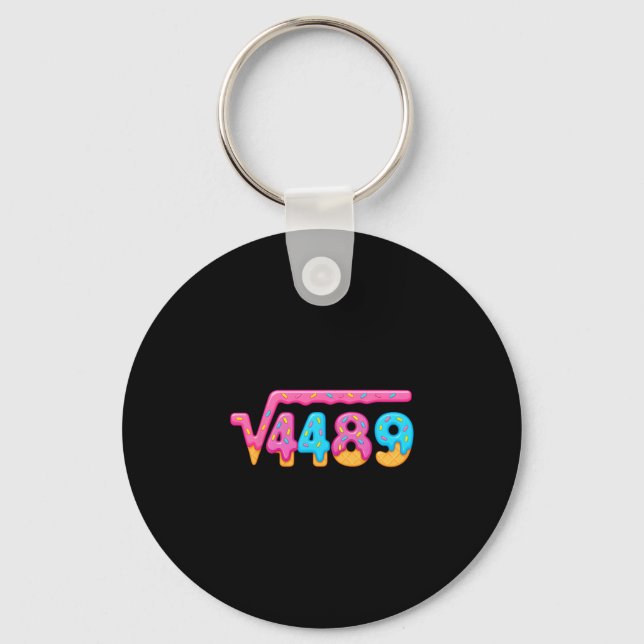 67 Ice Cream Drip Meme Square Root 4489 Gen Alpha  Keychain (Front)
