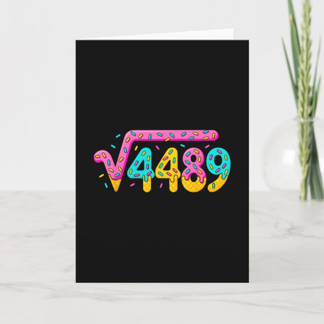 67 Ice Cream Drip Meme Square Root 4489 Slang Math Card (Front)