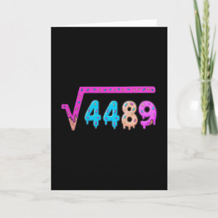 67 Ice Cream Drip Meme Square Root 4489 Slang Math Card