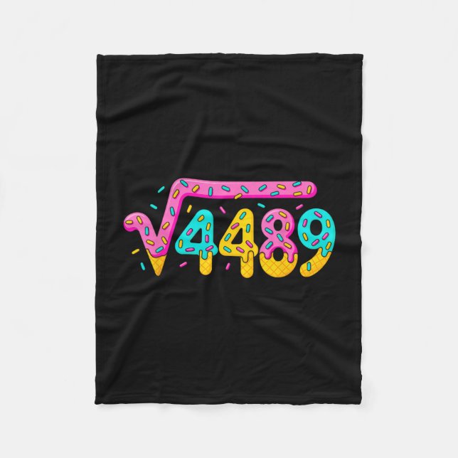 67 Ice Cream Drip Meme Square Root 4489 Slang Math Fleece Blanket (Front)