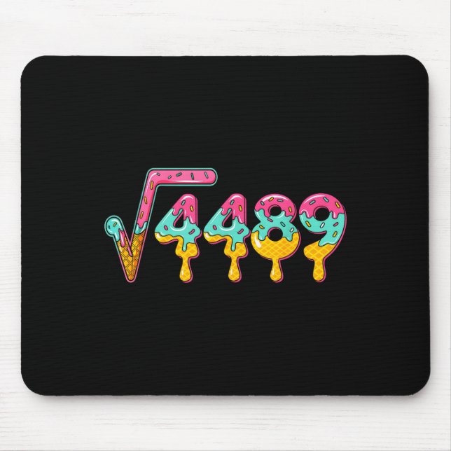 67 Ice Cream Drip Meme Square Root 4489 Slang Math Mouse Pad (Front)