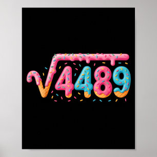 67 Ice Cream Drip Meme Square Root 4489 Slang Math Poster