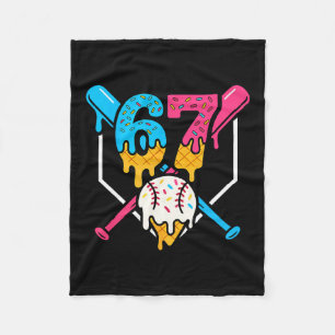 67 Ice Cream Drip Sell Meme Six Seven Gen Alpha Sl Fleece Blanket