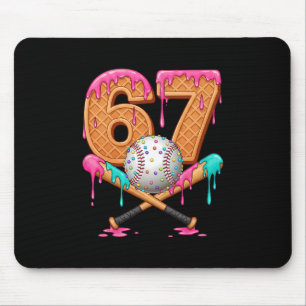 67 Ice Cream Drip Sell Number 67 Player 67th Birth Mouse Pad