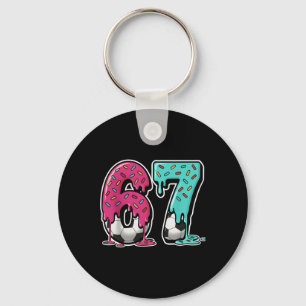 67 Ice Cream Drip Soccer Gen Alpha Slang Six Seven Keychain