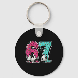 67 Ice Cream Drip Soccer Gen Alpha Slang Six Seven Keychain