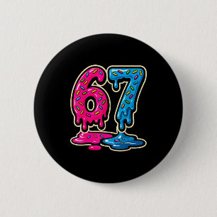 67 Ice Cream Meme Six Seven 2 Inch Round Button