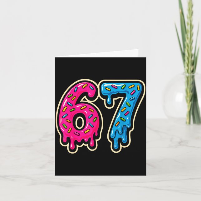 67 Ice Cream Meme Six Seven  Card (Front)