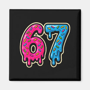 67 Ice Cream Meme Six Seven  Magnet