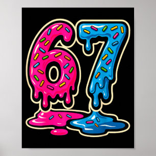 67 Ice Cream Meme Six Seven  Poster
