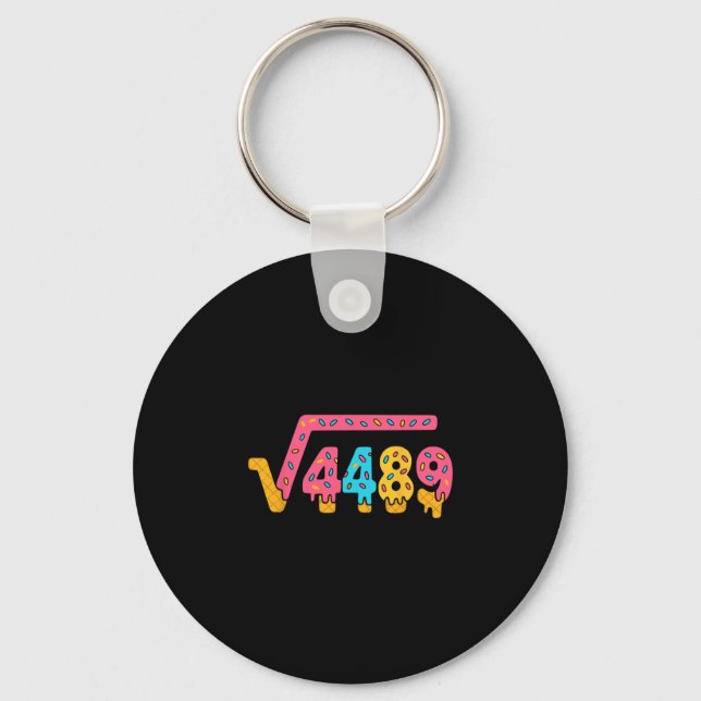 67 Ice Cream Meme Square Root 4489 Slang Math Teac Keychain (Front)