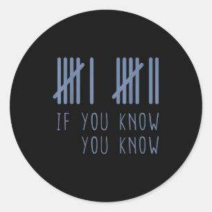 67 If You Know You Know 6 7 Meme Funny  Classic Round Sticker