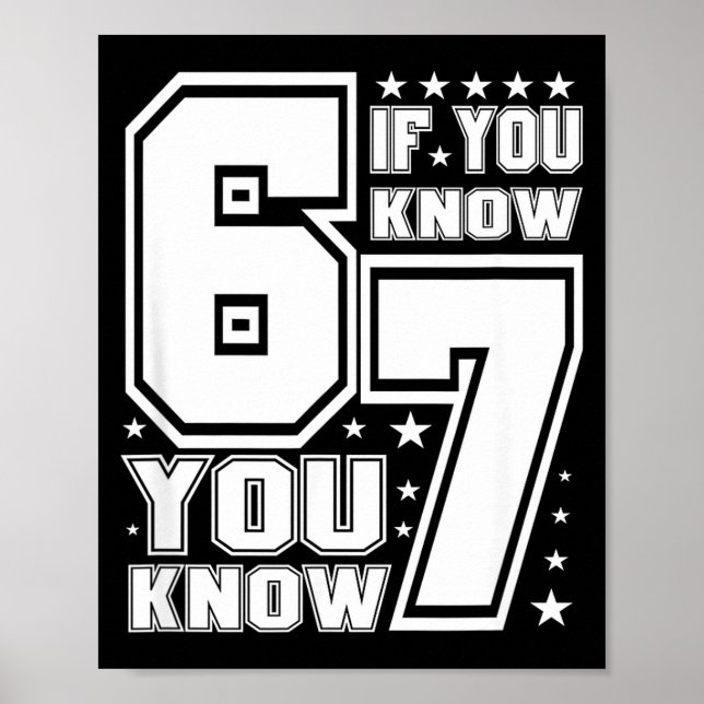 67 If You Know You Know, Funny 67 Viral Meme Athle Poster (Front)