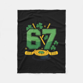 67 irish hockey enthusiast st patrick's day fleece blanket