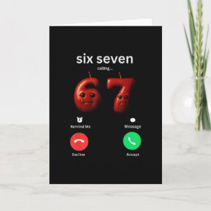 67 Is Calling Funny Meme 67 Silly Ai Apple Brainro Card