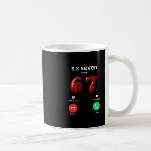 67 Is Calling Funny Meme 67 Silly Ai Apple Brainro Coffee Mug