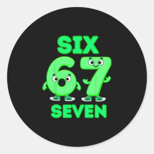 67 Italian Brainrot Funny Italian Brainrot Kids 67 Classic Round Sticker