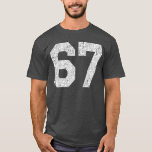 67 Jersey Uniform Varsity Sports Number 67th Birth T-Shirt