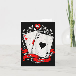 67 Ker Meme Card Art Lucky Hand Retro Aesthetic De