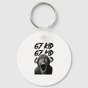 67 Kid 67 Meme Six Seven 6-7 Funny Internet Joke V Keychain