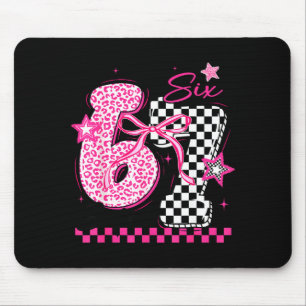 67 Leopard Checkered Funny Six Seven Meme 6-7 Teac Mouse Pad