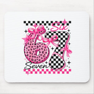 67 Leopard Checkered Six Seven Meme 6-7 Teachers  Mouse Pad
