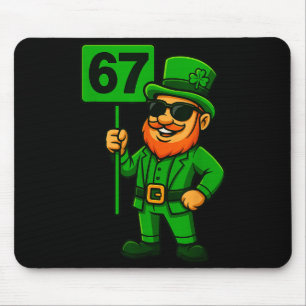 67 Leprechaun Six Seven Gen Meme Lucky Vibes St Pa Mouse Pad