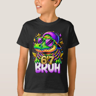 67 Mardi Gras Alligator Mardigator Six Seven Bruh  T-Shirt