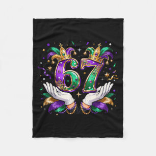 67 Mardi Gras Meme Carnival Party Quote _1 Fleece Blanket