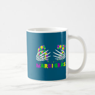 67 Mardi Gras Skeleton Hands Fleur De Lis 6 7 Meme Coffee Mug