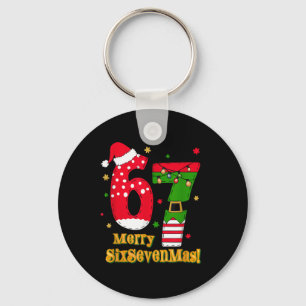67 Mas Meme Candy Cane Six Seven Kids Men Women Ch Keychain