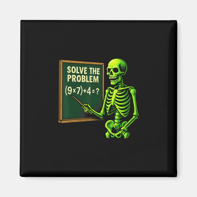 67 Math Halloween Skeleton Meme For Teachers And S Magnet (Front)