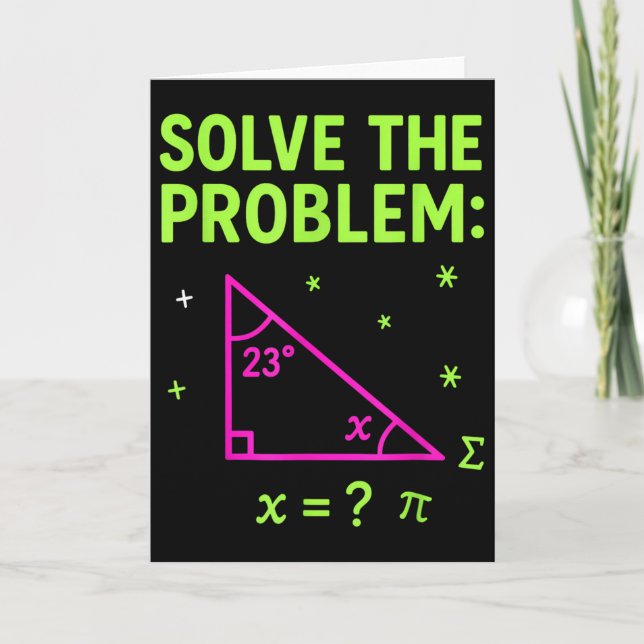 67 Math Meme Solve The Problem Funny Teachers Stud Card (Front)