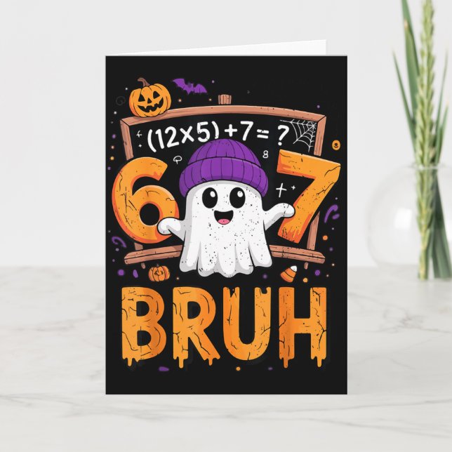 67 Math Teacher Halloween Costume Mathematics Math Card (Front)