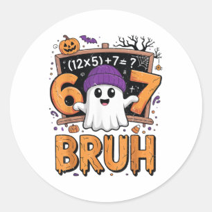 67 Math Teacher Halloween Costume Mathematics Math Classic Round Sticker