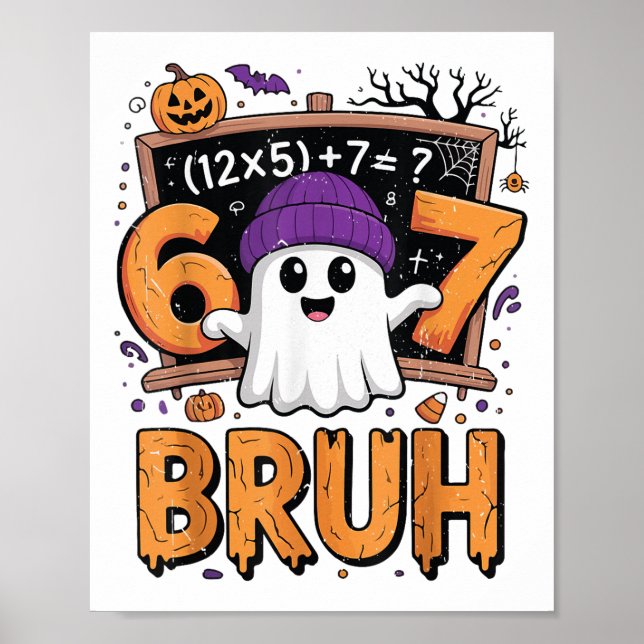 67 Math Teacher Halloween Costume Mathematics Math Poster (Front)