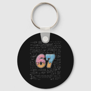 67 Math Teacher Mathematics 67th Number Ice Cream Keychain