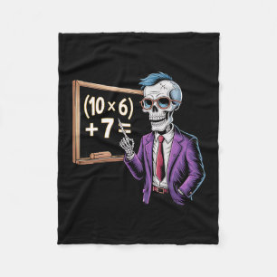 67 Math Teacher Meme Brainrot Six Seven Halloween Fleece Blanket