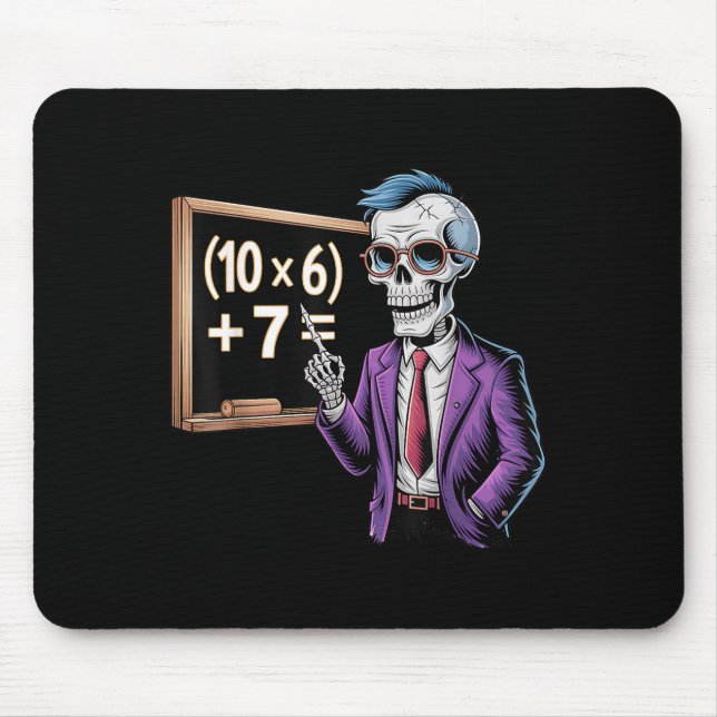 67 Math Teacher Meme Brainrot Six Seven Halloween  Mouse Pad (Front)
