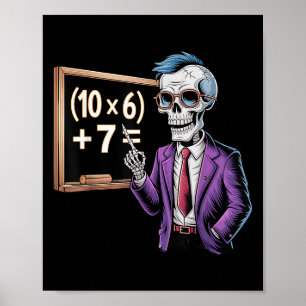 67 Math Teacher Meme Brainrot Six Seven Halloween Poster