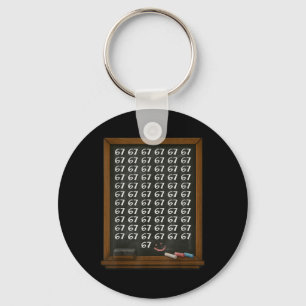 67 Math Teacher Overload Six Seven Brainrot Meme C Keychain