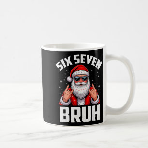 67 Meme 6 7 Funny Christmas Santa Rock On Six Seve Coffee Mug