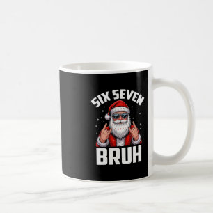 67 Meme 6 7 Funny Christmas Santa Rock On Six Seve Coffee Mug