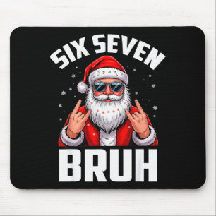67 Meme 6 7 Funny Christmas Santa Rock On Six Seve Mouse Pad