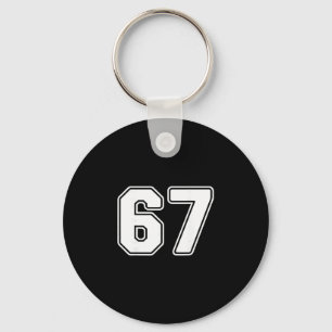 67 Meme 6 7 Numbers Six Seven Funny Boys Kids Keychain