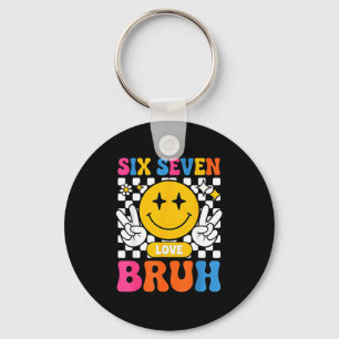 67 Meme 6 7 Six Seven Bruh Keychain