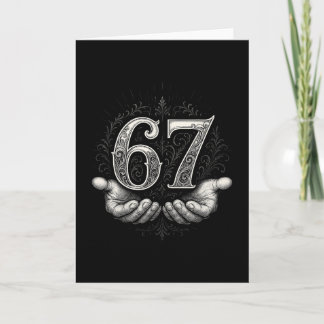 67 Meme 6 7 Six Seven Hands Funny Gen Alpha Slang  Card